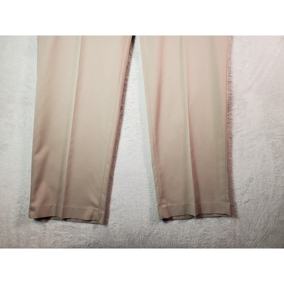 PGA TOUR Dress Pants Mens Khaki Flat Front Straight Leg Light Wash Slash Pockets - Picture 3 of 8